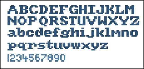 Blue Block Alphabet and Numbers