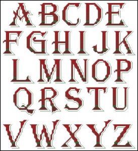 Burgundy Serif Alphabet Burgundy Serif Alphabet