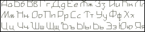 Russian Alphabet Big and Small Letters