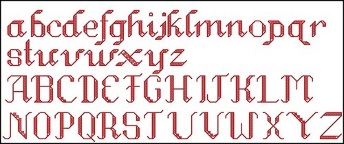 Gothic Script Alphabet