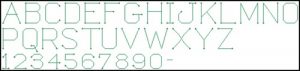 Modern ABC font