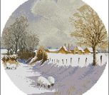 Зимний пейзаж в круге Зимний пейзаж в круге