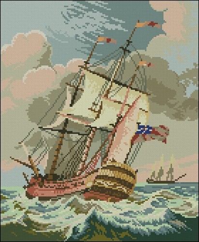 Frigate in a Gale
