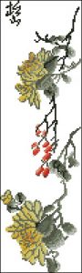 Yellow Chrysanthemums with Red Berries Yellow Chrysanthemums with Red Berries
