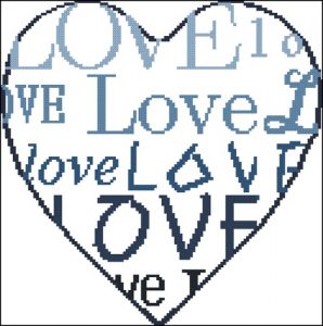Подушка - Love blue Подушка - Love blue