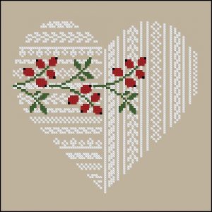 Сердечко с шиповником