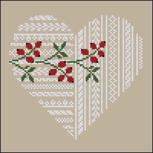 Сердечко с шиповником
