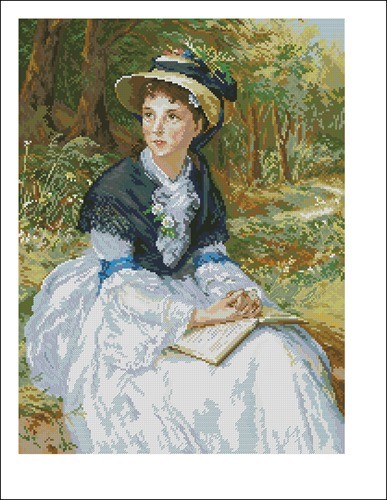 Lady Reading in the Garden