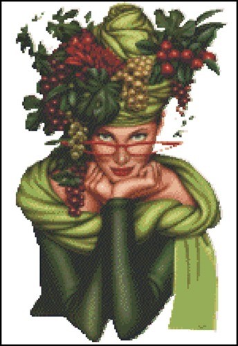 Lady with Fruit Headdress