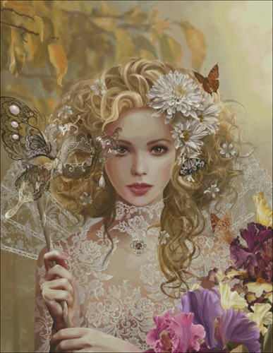 Lady with Butterfly Mask