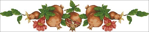 Гранат с цветами