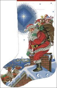 Santa Climbing the Chimney Santa Climbing the Chimney