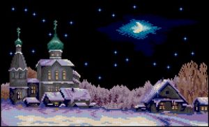 Village Church in Moonlight Village Church in Moonlight