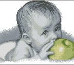 Малыш с зеленым яблоком Малыш с зеленым яблоком