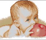 Малыш с красным яблоком Малыш с красным яблоком