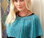 Ажурная пелерина крючком Ажурная пелерина крючком