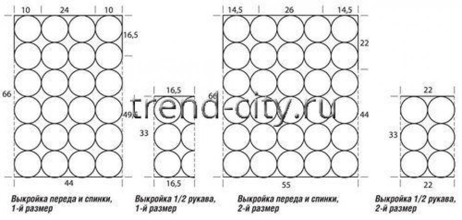 Ажурная туника крючком выкройка