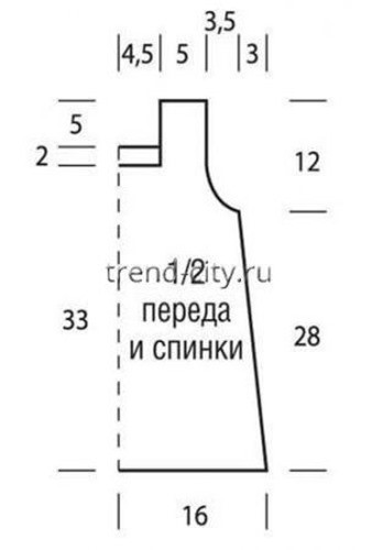 Летний сарафан крючком для девочки выкройка