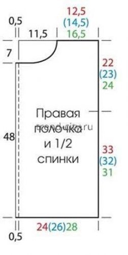 Летняя кофта крючком на пуговицах выкройка