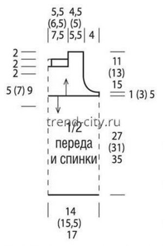 Платье крючком в полоску девочке выкройка