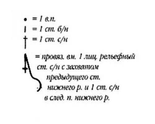 Плотный узор крючком №1610 (схема 2)