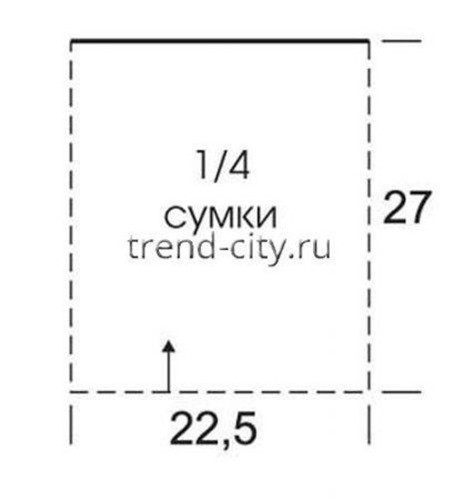 Разноцветная сумка крючком выкройка