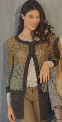 Mesh Cardigan in Three Colors - worn by a woman