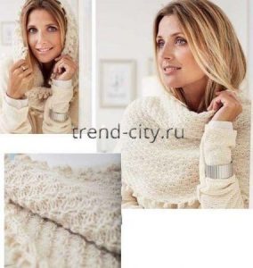 Снуд крючком с узором «ракушки» Снуд крючком с узором «ракушки»