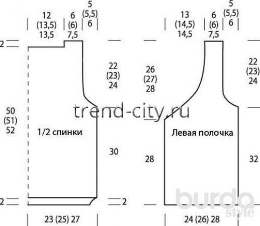 Топ крючком на пуговицах выкройка