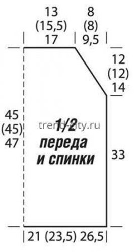 Топ крючком с воротником-цепью выкройка