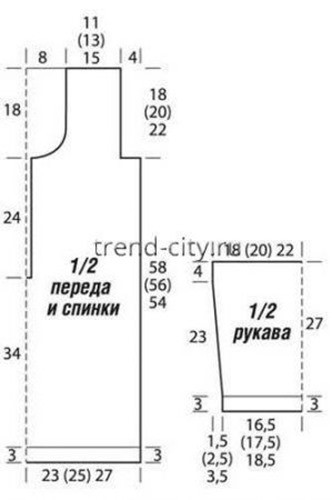 Туника крючком с филейным узором выкройка