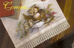 Ученая сова Ученая сова вышивка гладью