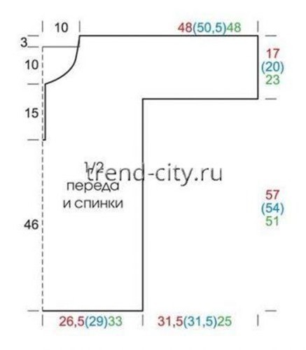 Зеленый ажурный пуловер крючком выкройка