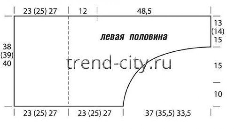 Жакет крючком с бахромой выкройка