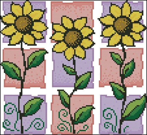 Sunflower Panels Trio