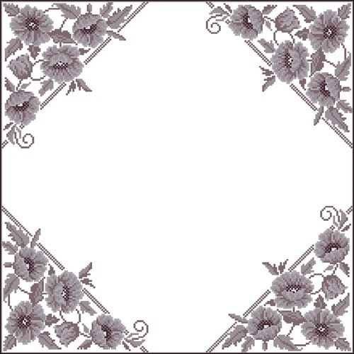 The embroidered cloth «Poppies»