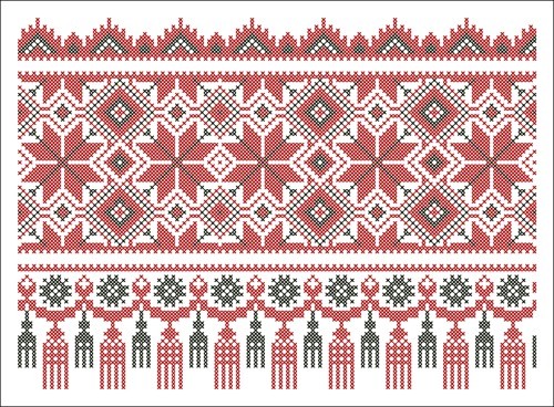 Старинный узор для вышитого рушника