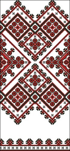 Полтавский орнамент для рушника