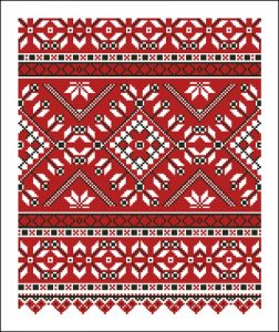 Красный орнамент для рушника Красный орнамент для рушника