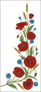 Рушник 6108 - Маки и васильки Рушник 6108 - Маки и васильки