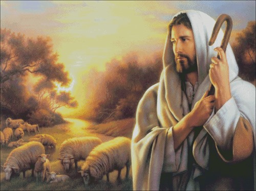 Christ with His Flock of Sheep