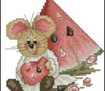 Мышка с арбузом 2 Мышка с арбузом