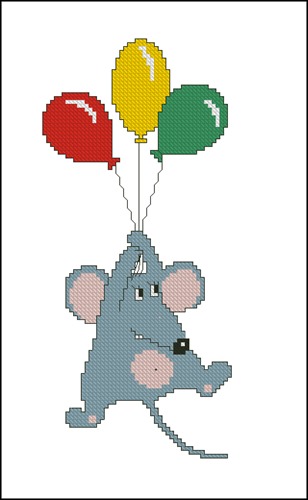 Mouse with Balloons
