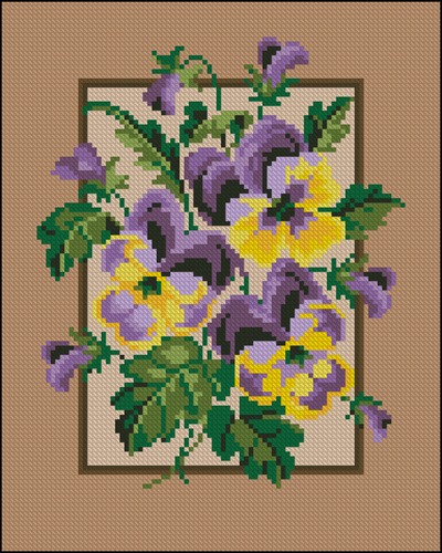 Framed Pansies