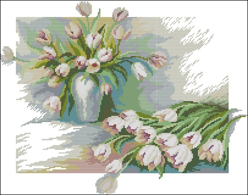 Watercolor tulips