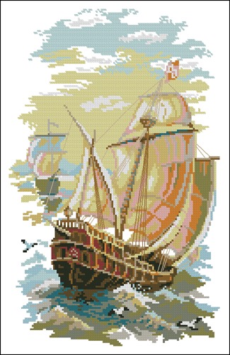 Парусник в море