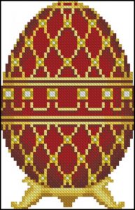 Red Faberge Egg with Perls Red Faberge Egg with Perls
