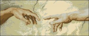 Reaching Hands Fresco Detail Reaching Hands Fresco Detail