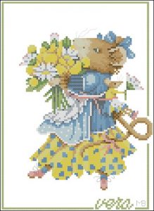 Vera de muis met bloemen N°33840 Vera de muis met bloemen N°33840