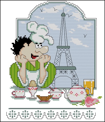 Chef with Eiffel Tower View